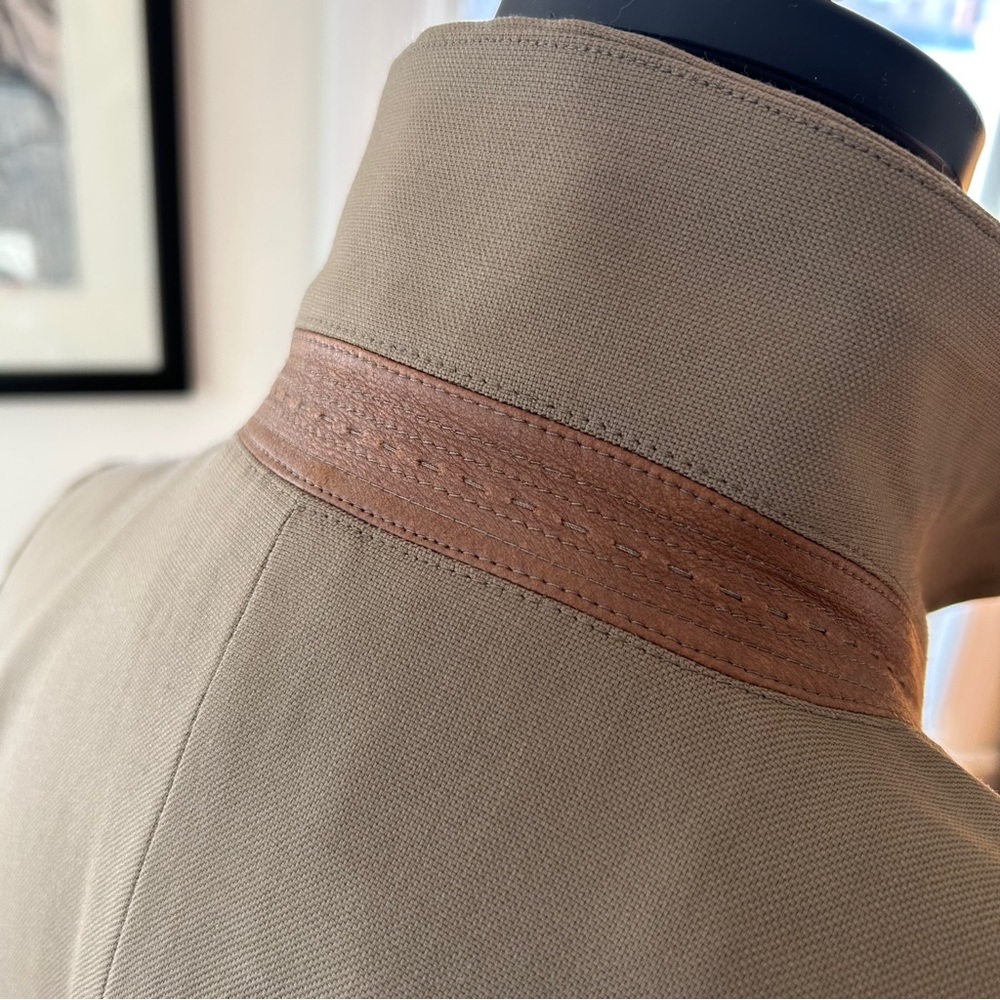 Elie Tahari Wool Suit with Leather Trim - Picture 6 of 14